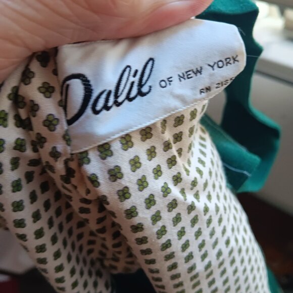 Vintage 1970's Sz 9 Green Peasant Boho German Barmaid Dress Lace-Up Bodice - Picture 11 of 13